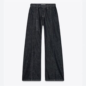 Zara dark navy wide leg baggy Jeans